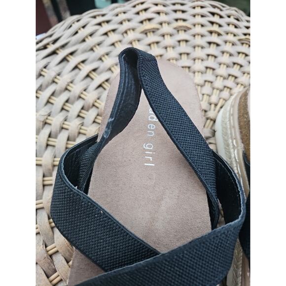 Madden Girl Lorra black espadrille flatform sandal Women’s 8.5 M - Picture 3 of 15